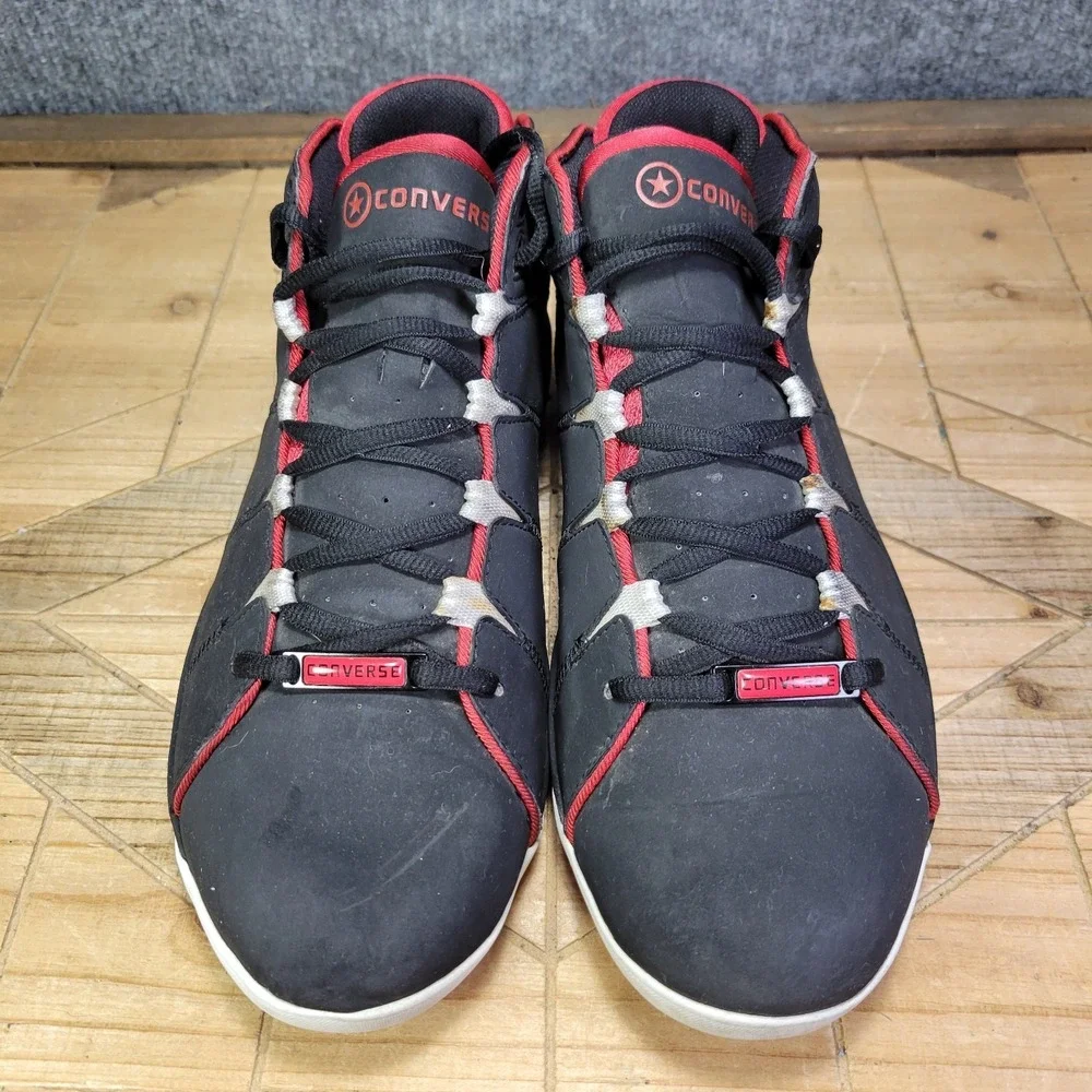 Converse Triple Deuce Wade Basketball Shoes Men's Size 9 Black Red All Star Y2K